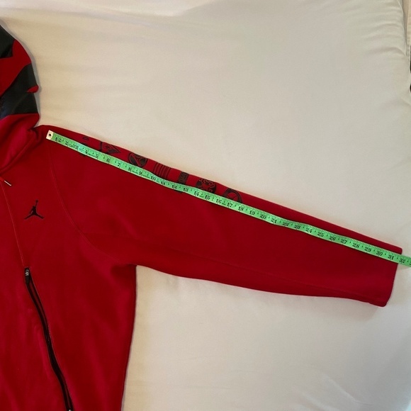Air Jordan RARE Jumpman Y2k Hooded Zip Sweatshirt-Black/Red-Size XXL - Picture 5 of 15